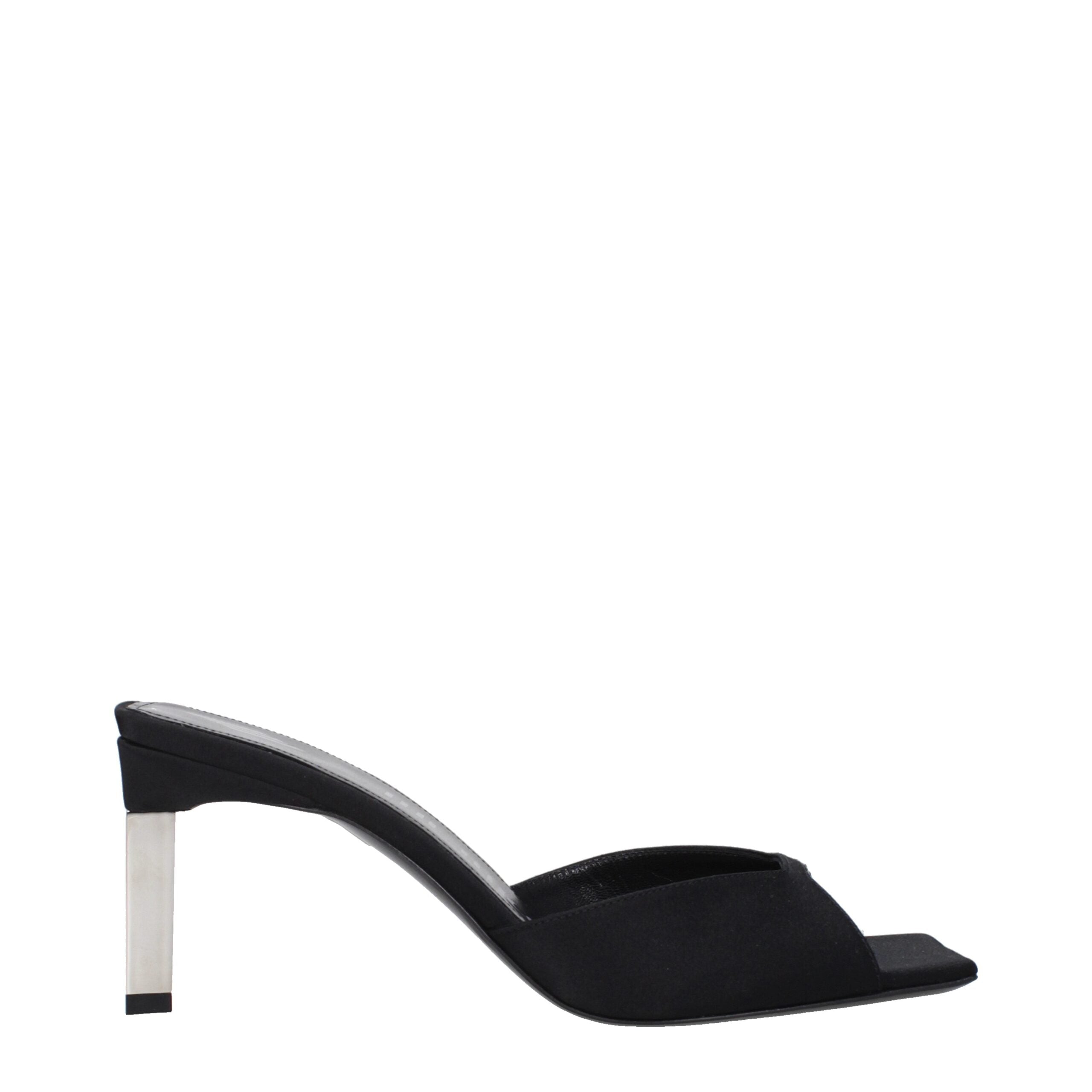 The Attico Black Satin Sandal